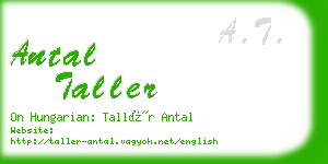 antal taller business card